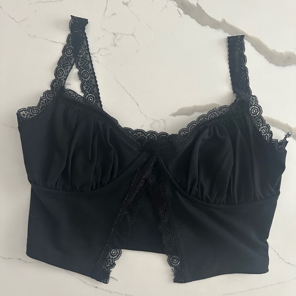 LACE TRIM SPLIT TANK